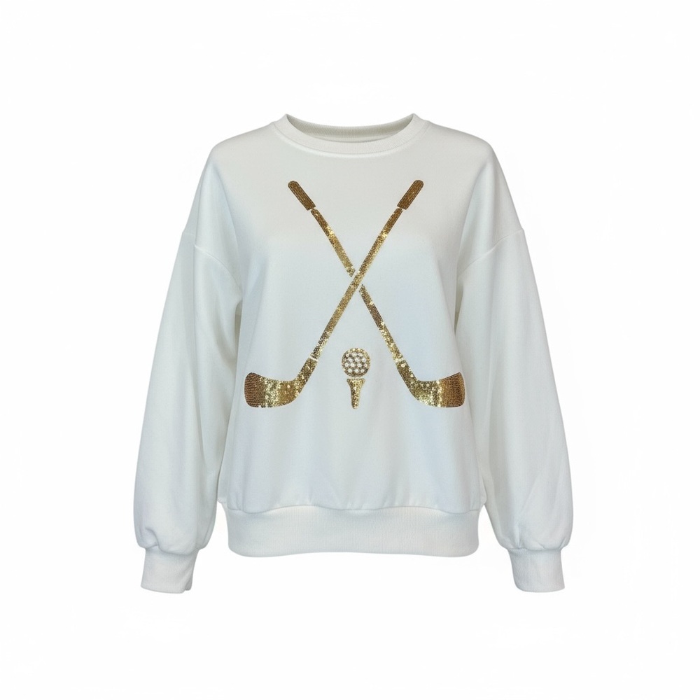 Queen of Sparkles Golf Sweatshirt - XS - NWOT